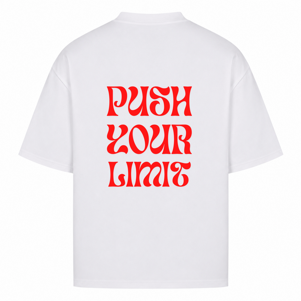 Push your Limit  Ladies Oversized Tee - White - Rueckseite