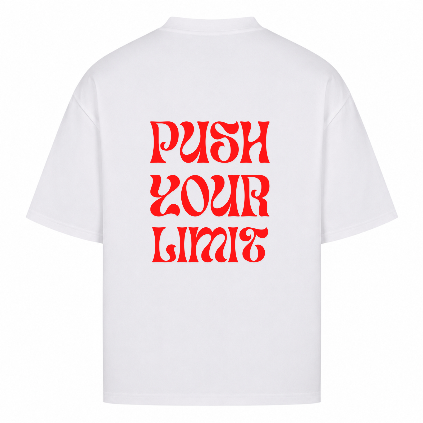 Push your Limit  Ladies Oversized Tee - White - Rueckseite