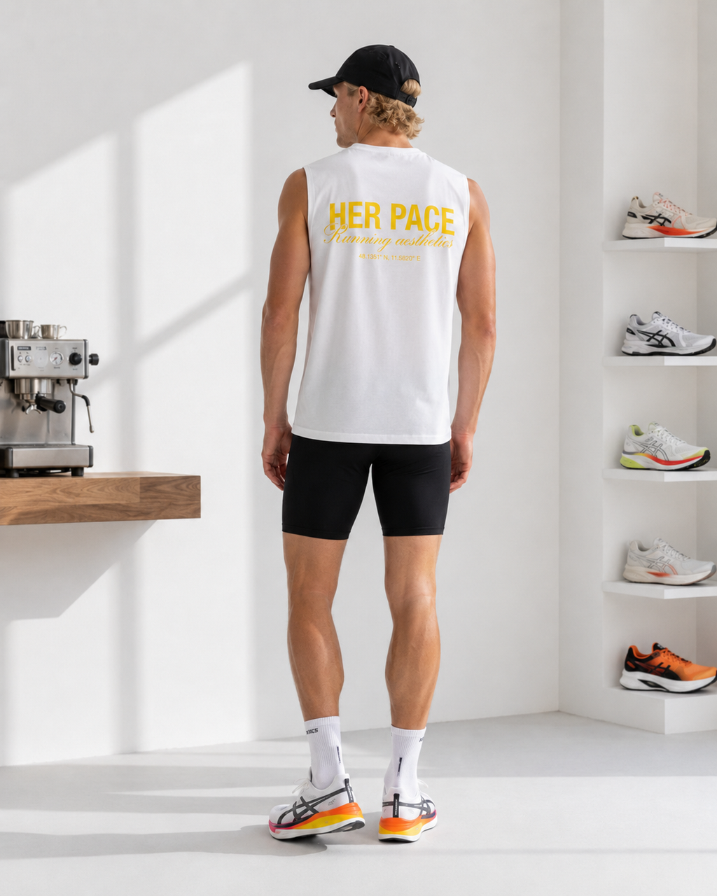 Her Pace Sleeveless Oversized Tee
