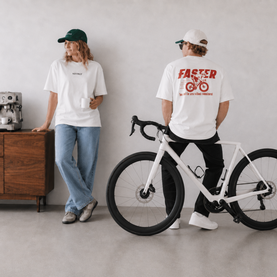 Her Pace you can't be aero without commitment Oversized Shirt