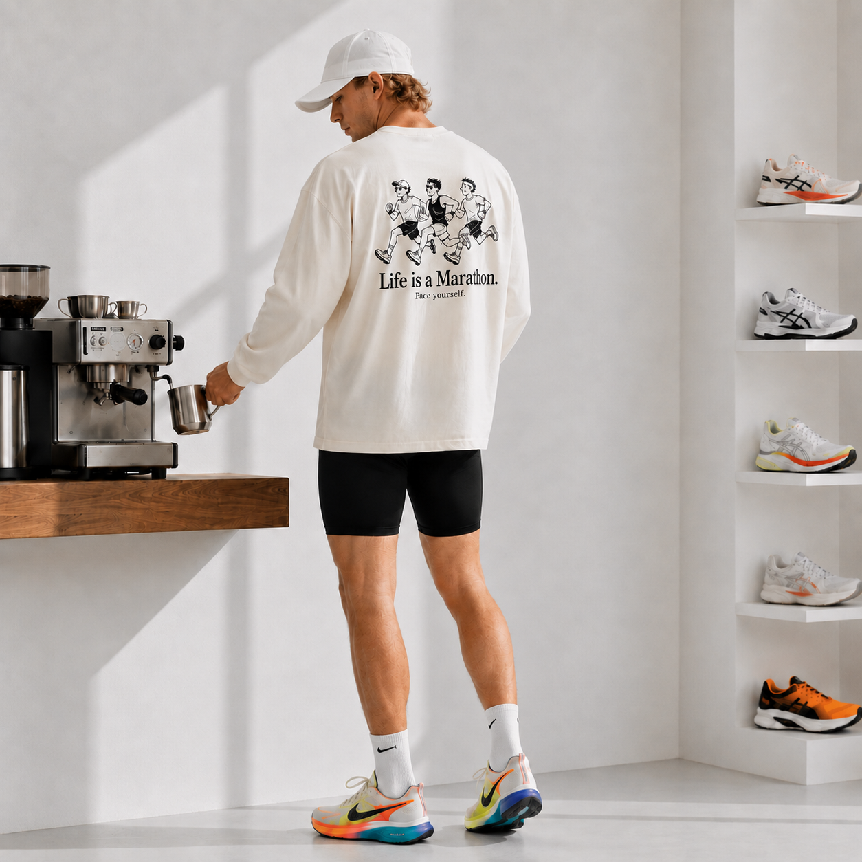 Pace Yourself oversized Longsleeve