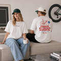 Model mit Rennrad Shirt