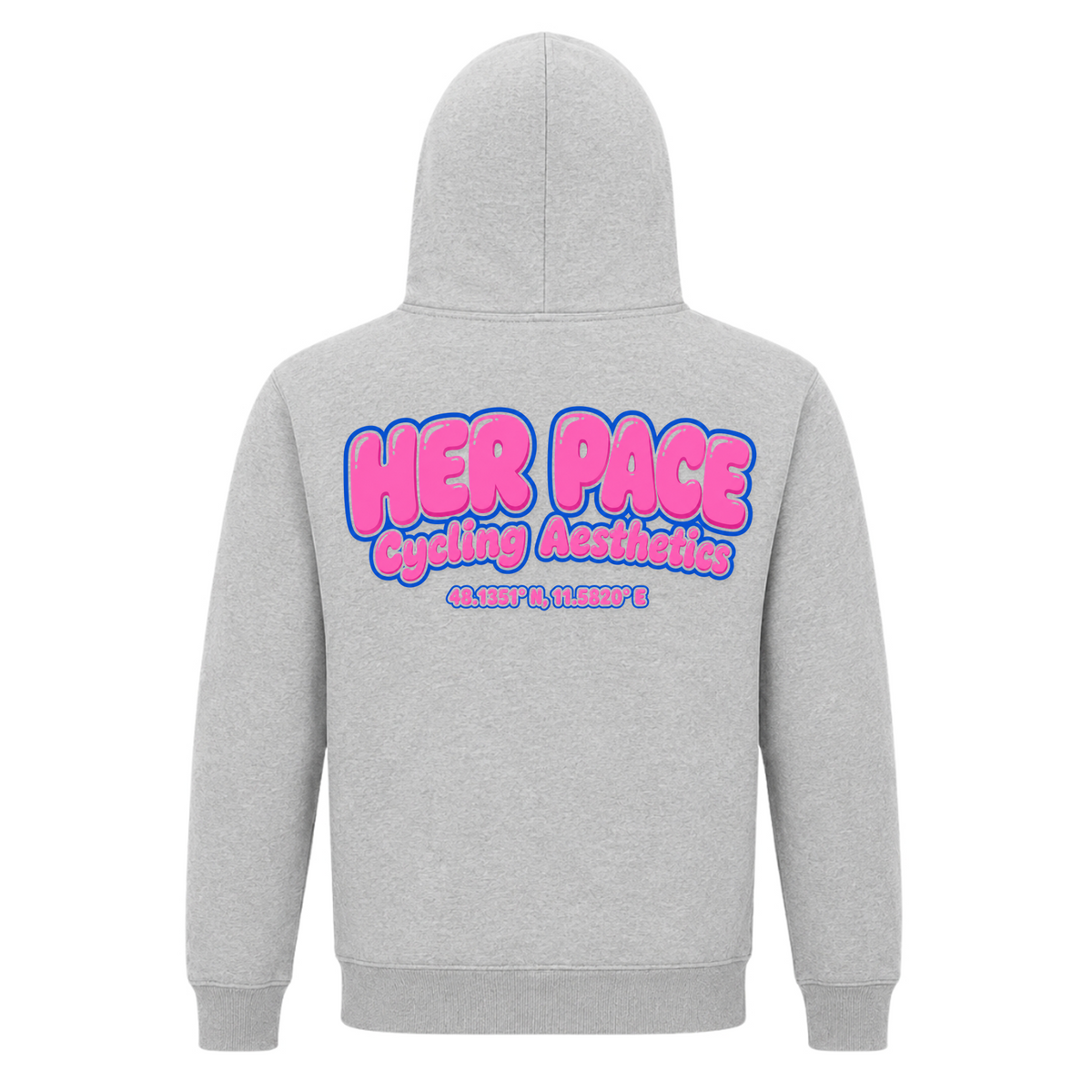 Her Pace Bubble gum Cycling Aestethics - Grey Melange - Rueckseite