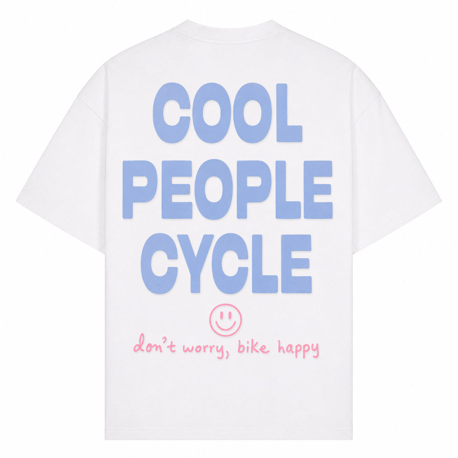 Cool people Cycle oversized Shirt - Weiß - Rueckseite