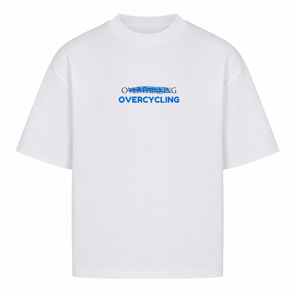 Her Pace Stop Overthinking Start Overcycling T-Shirt - White