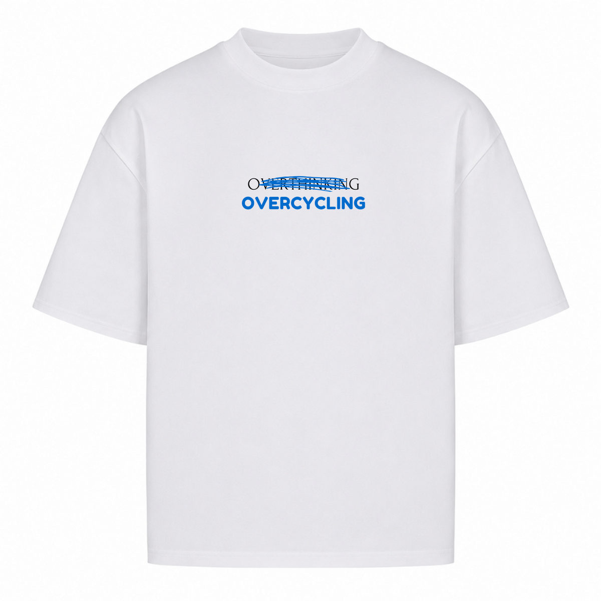 Her Pace Stop Overthinking Start Overcycling T-Shirt - White