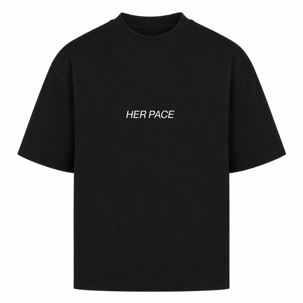 Her Pace Thats what I Do oversized Shirt - Black