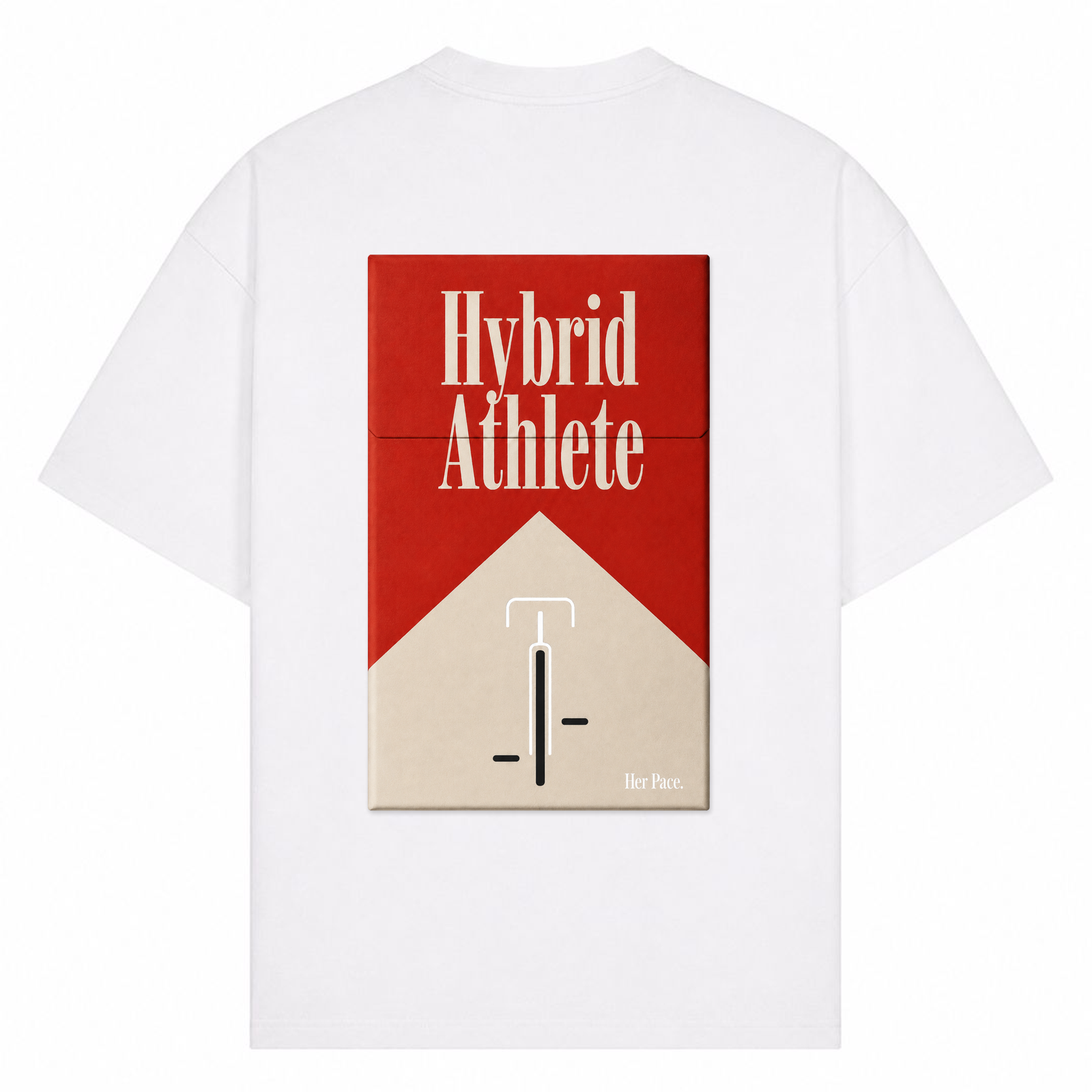 Hybrid Athlete oversized Shirt - Weiß - Rueckseite
