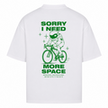 Her Pace Sorry I Need Space oversized Shirt - White - Rueckseite