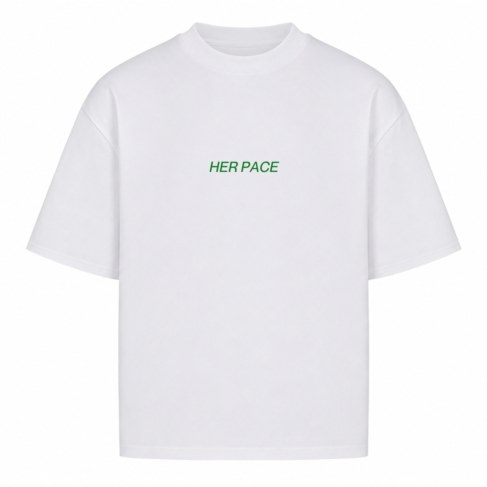 Her Pace Sorry I Need Space oversized Shirt - White