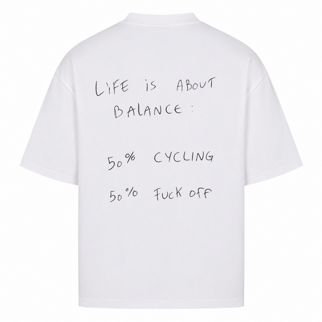 Her Pace Life is about Balance oversized Shirt - White - Rueckseite