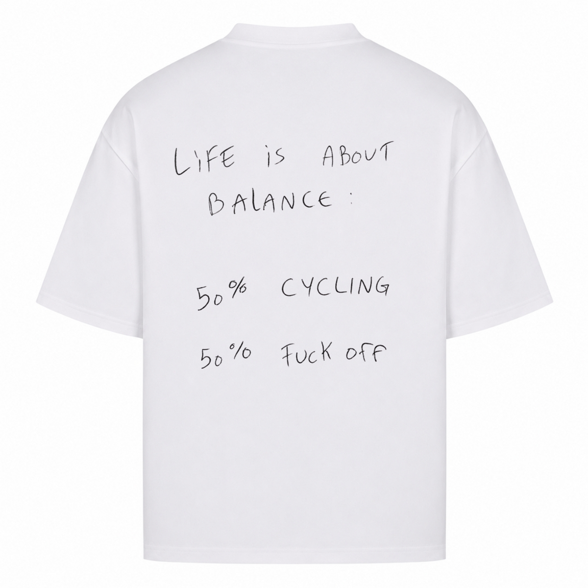 Her Pace Life is about Balance oversized Shirt - White - Rueckseite