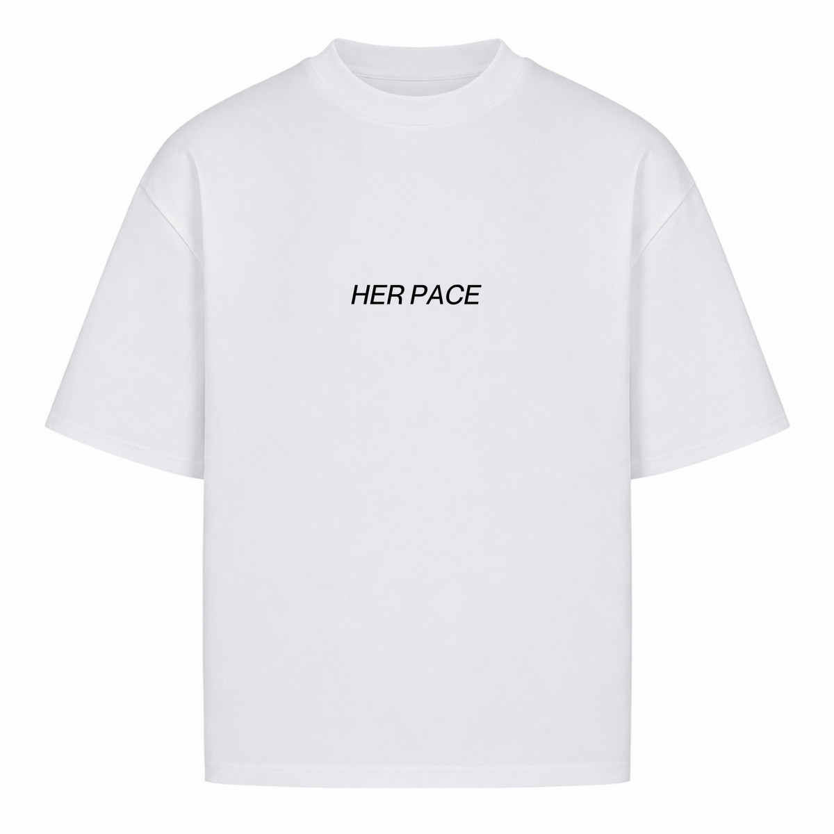 Her Pace Life is about Balance oversized Shirt - White