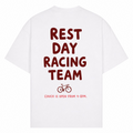 Rest Day Racing Team oversized Shirt - Weiß - Rueckseite