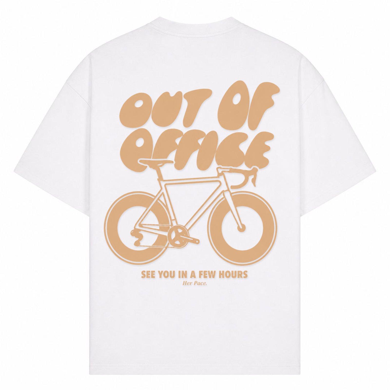 Out of Office oversized Shirt - Weiß - Rueckseite