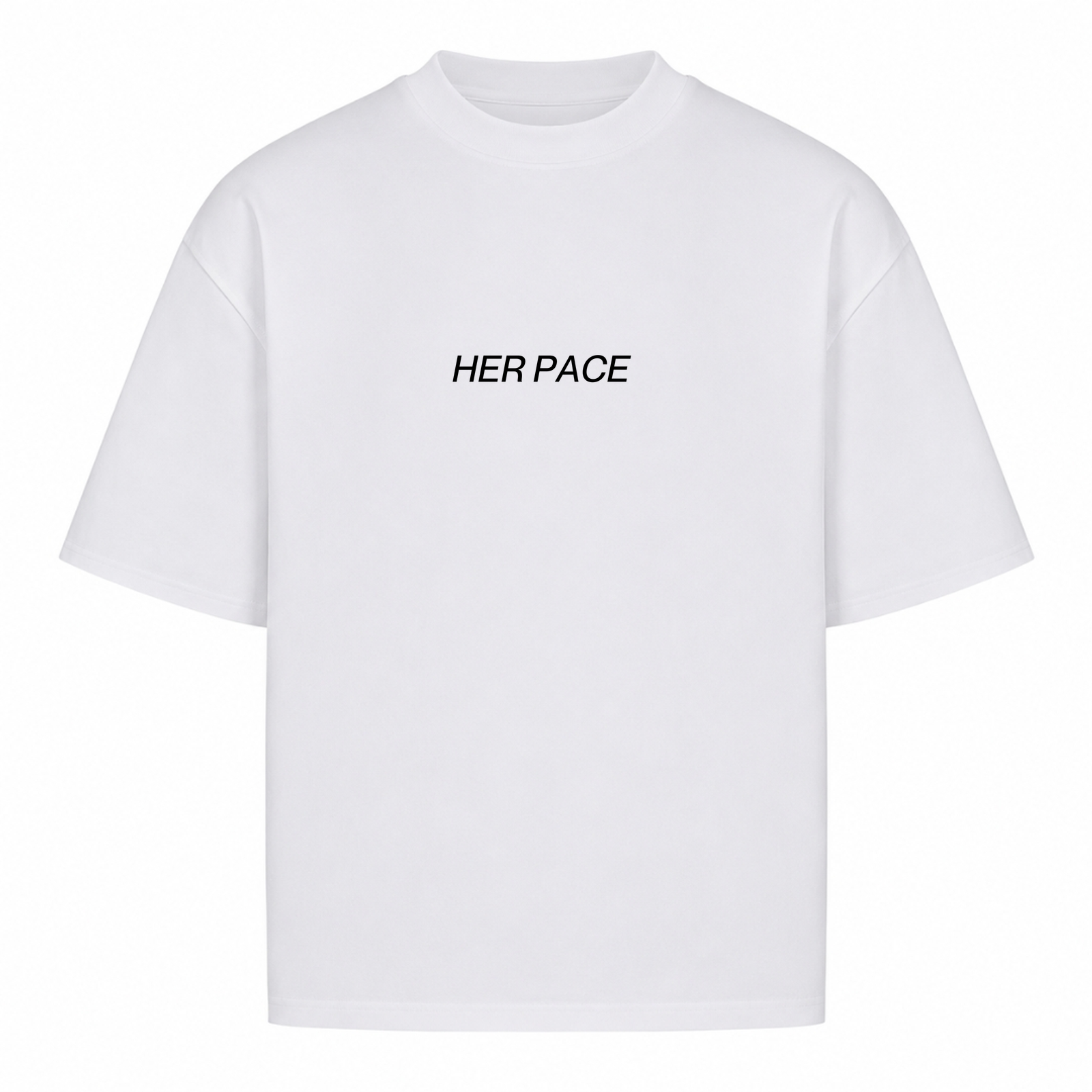 Her Pace Social Media is Fake oversized Shirt - White
