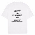 Cést la Vie oversized Shirt - Weiß - Rueckseite