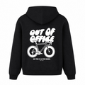 Out of Office oversized Hoodie - Schwarz - Rueckseite