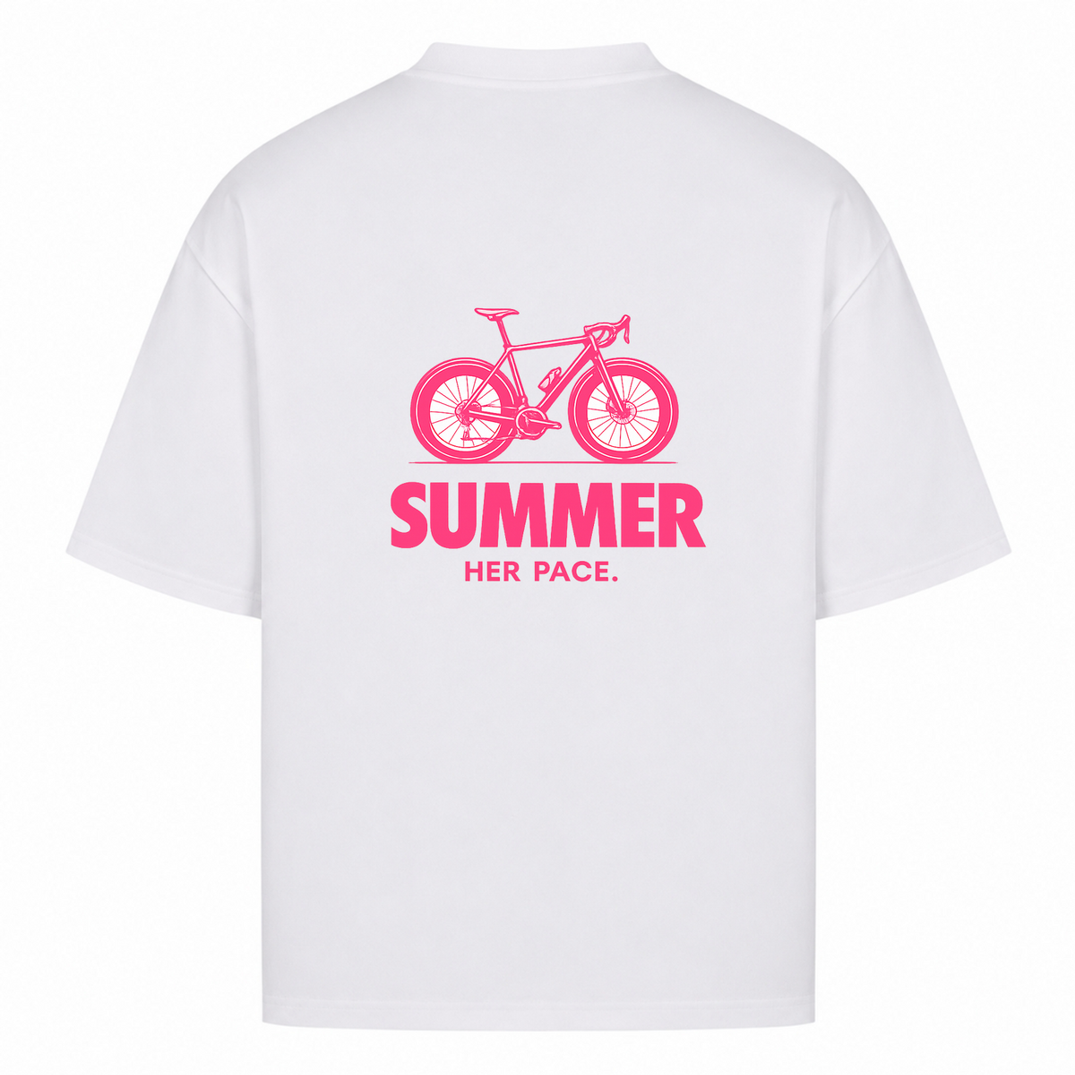 Her Pace Summer oversized Shirt - White - Rueckseite