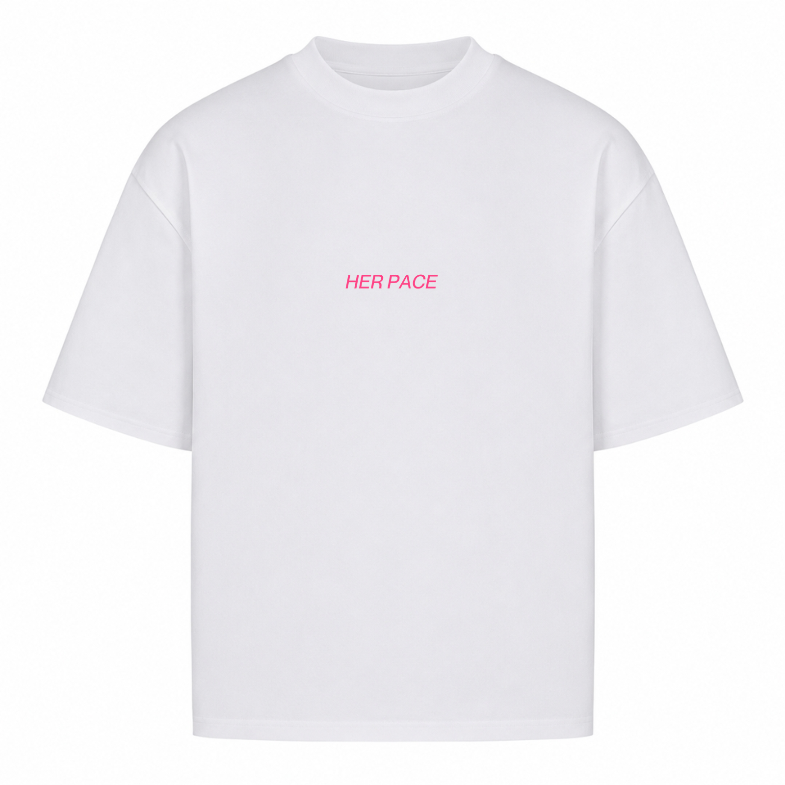Her Pace Summer oversized Shirt - White