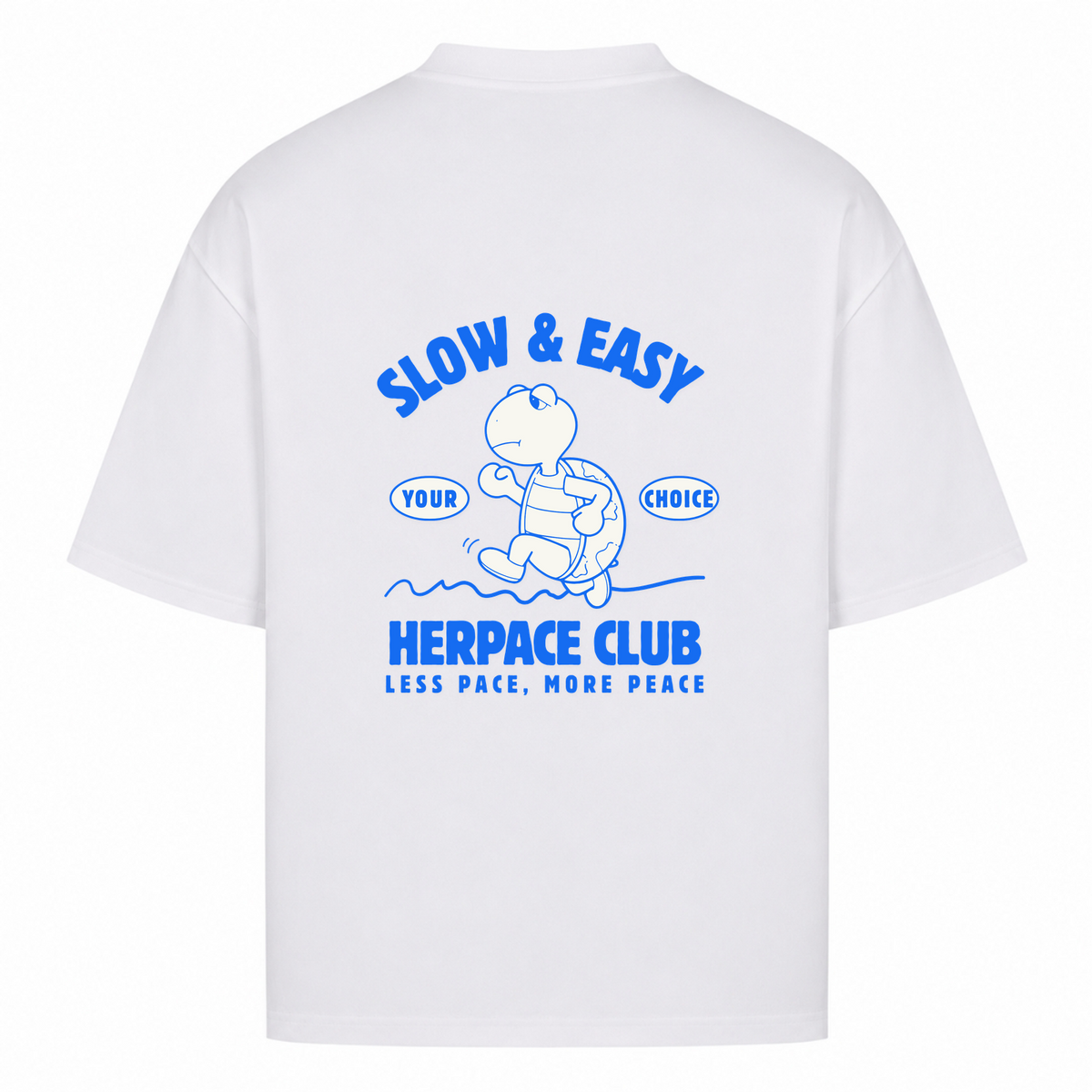 Slow & Easy oversized Shirt Ladies Oversized Tee - White - Rueckseite