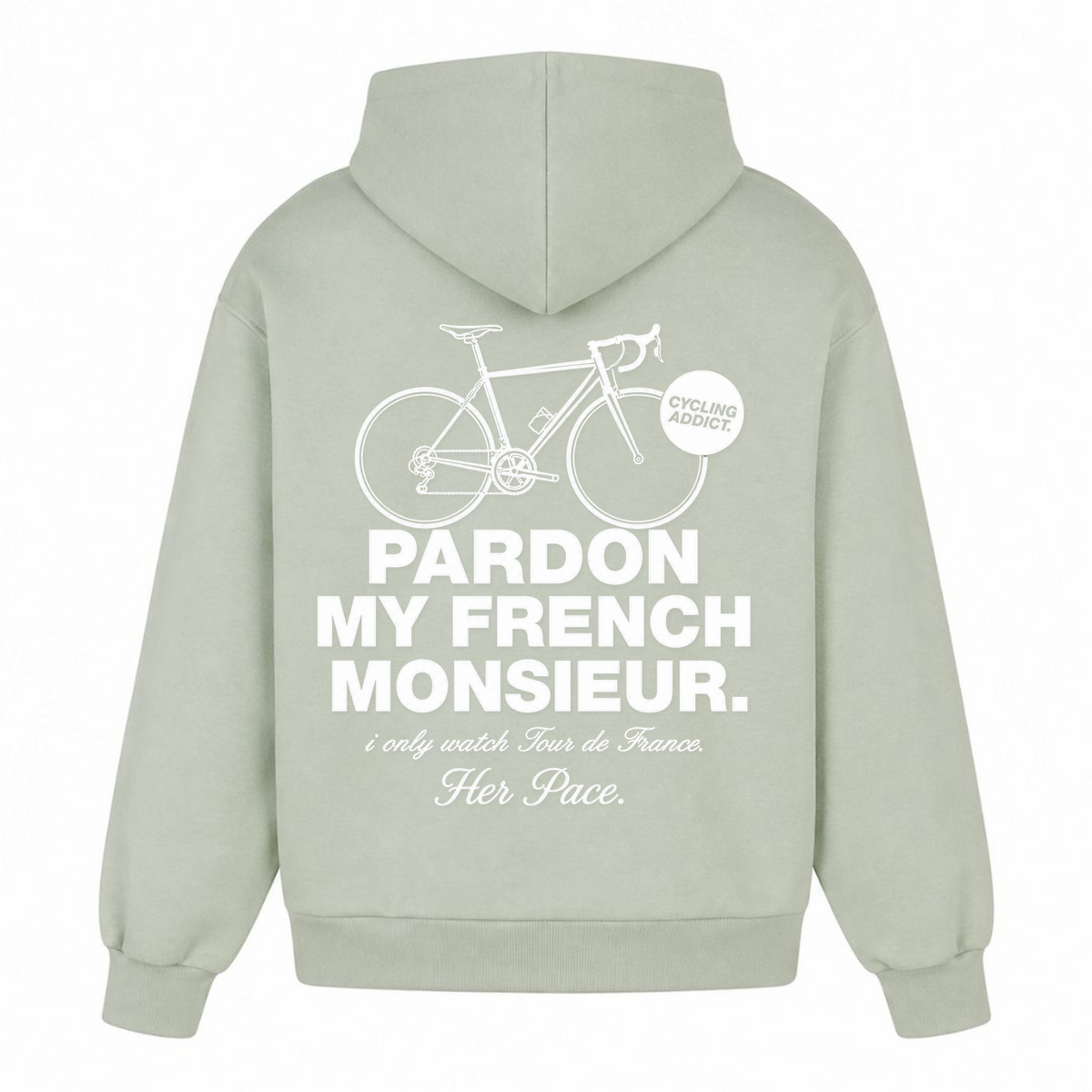 Pardon mon Francais oversized Hoodie - light asphalt - Rueckseite