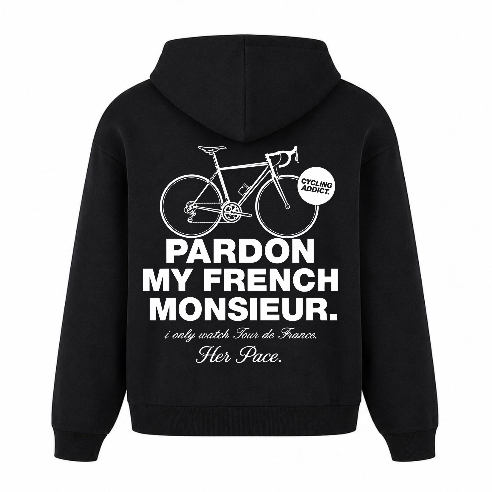 Pardon mon Francais oversized Hoodie - Schwarz - Rueckseite