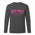 Pink Running Aestethics Running Longsleeve - charcoal - Rueckseite