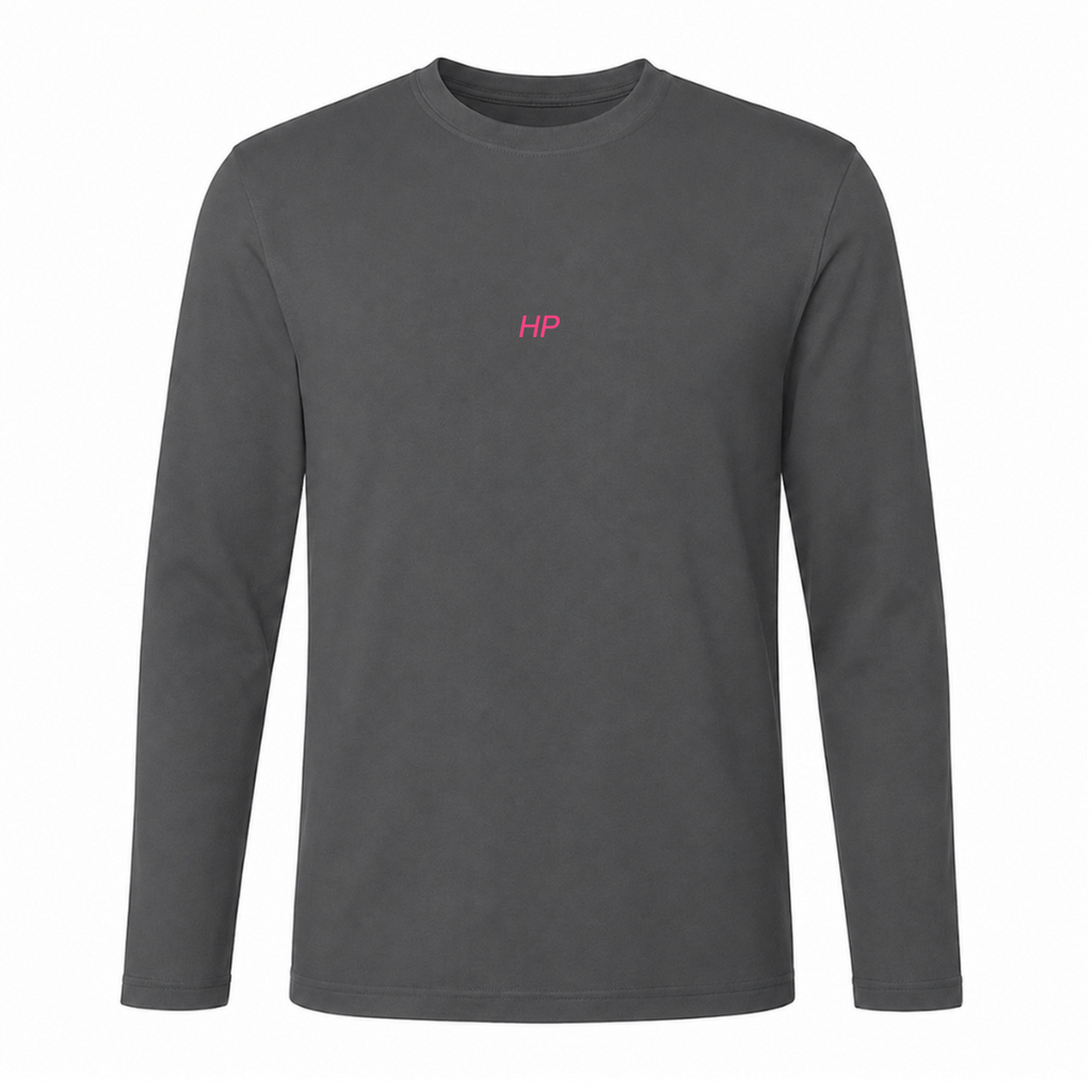 Pink Running Aestethics Running Longsleeve - charcoal