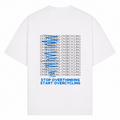 Stop Overthinking Start Overcycling Oversized Shirt - Weiß - Rueckseite