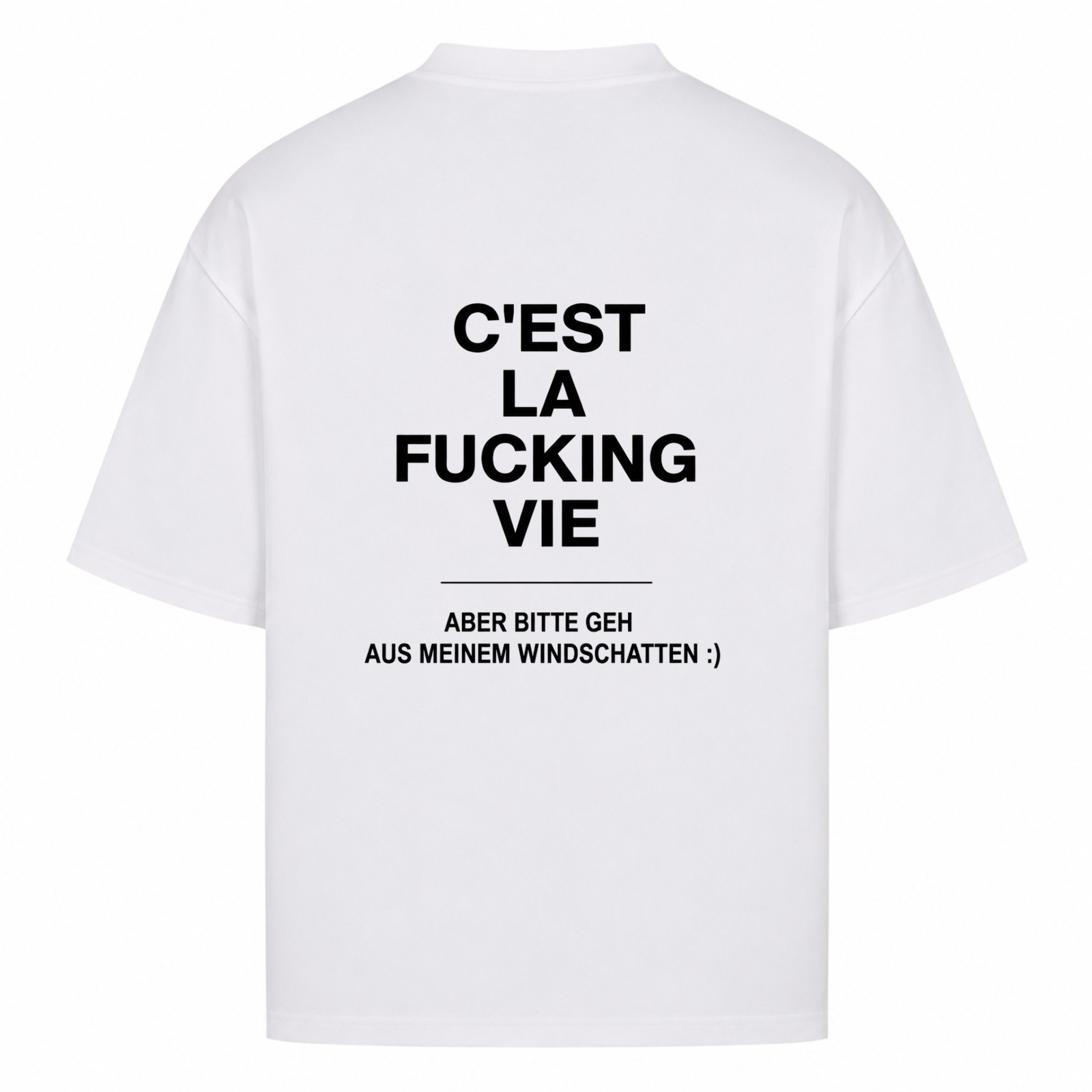 Her Pace Cést la Vie oversized Shirt - White - Rueckseite