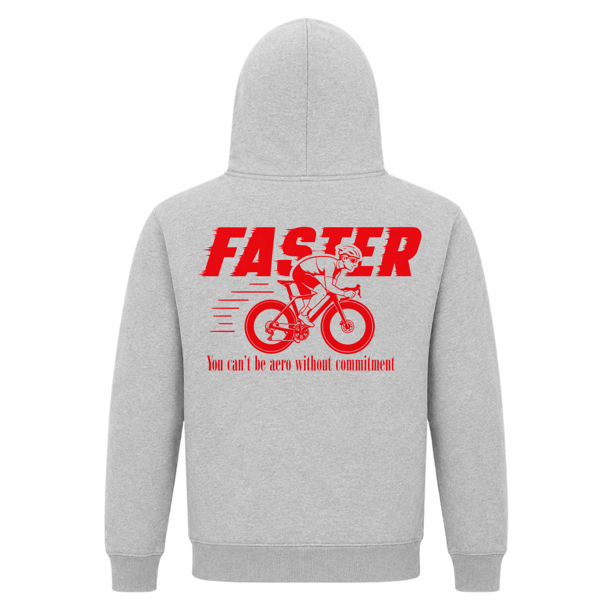 Faster Hoodie - Grey Melange - Rueckseite