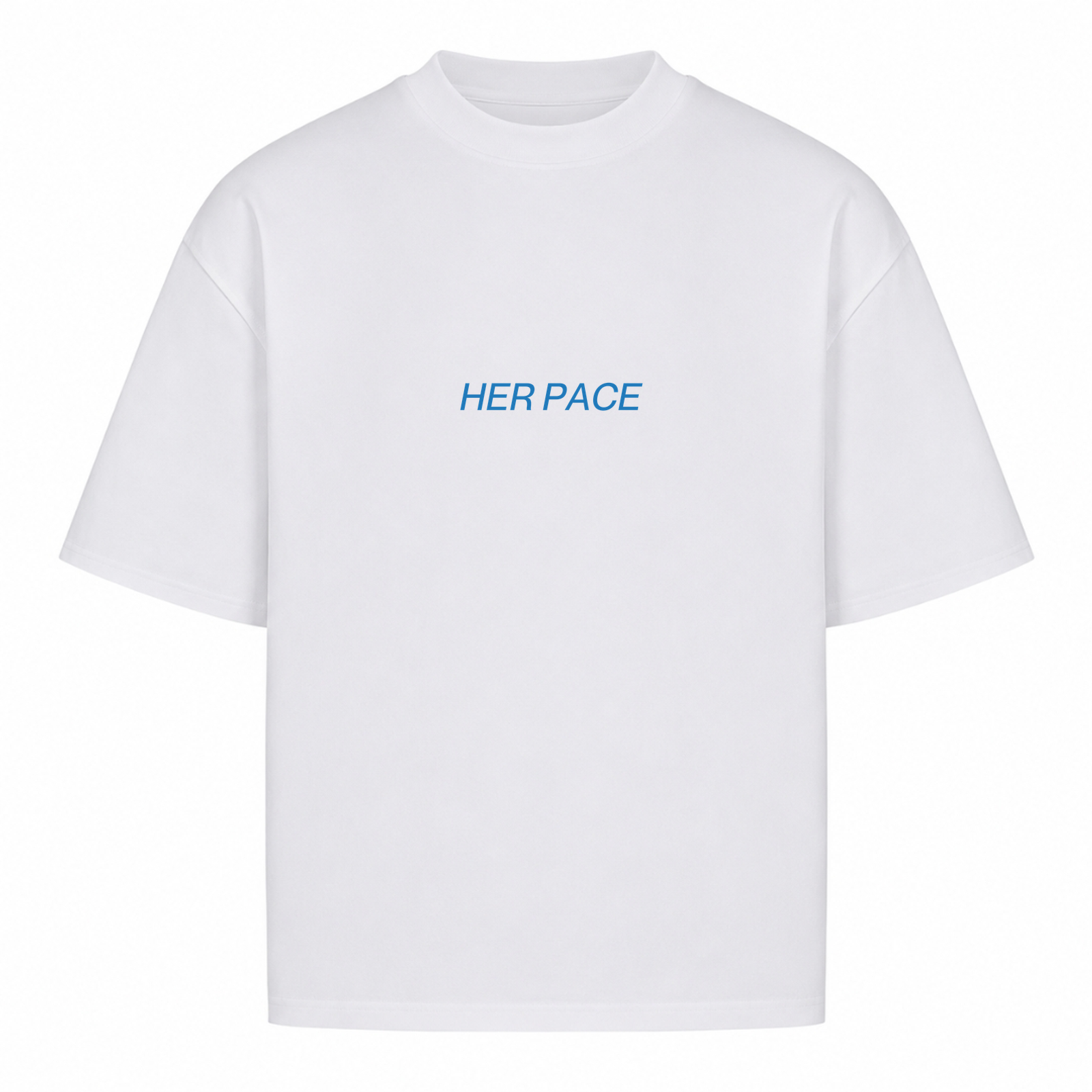 Her Pace Cool people Cycle oversized Shirt - White