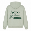 Aero is a state of mind oversized Hoodie - light asphalt - Rueckseite