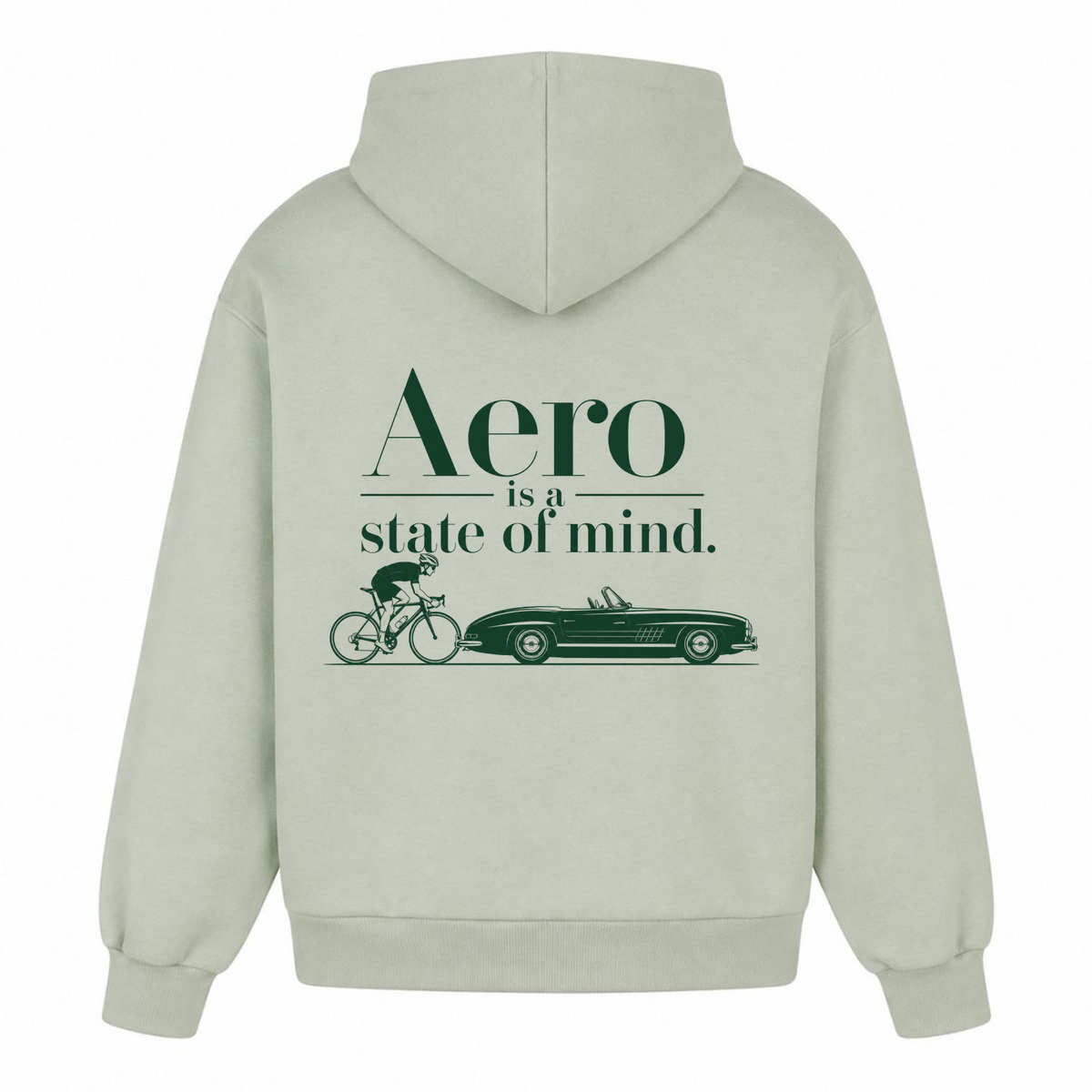Aero is a state of mind oversized Hoodie - light asphalt - Rueckseite