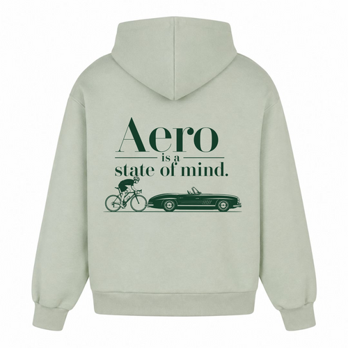 Aero is a state of mind oversized Hoodie - light asphalt - Rueckseite