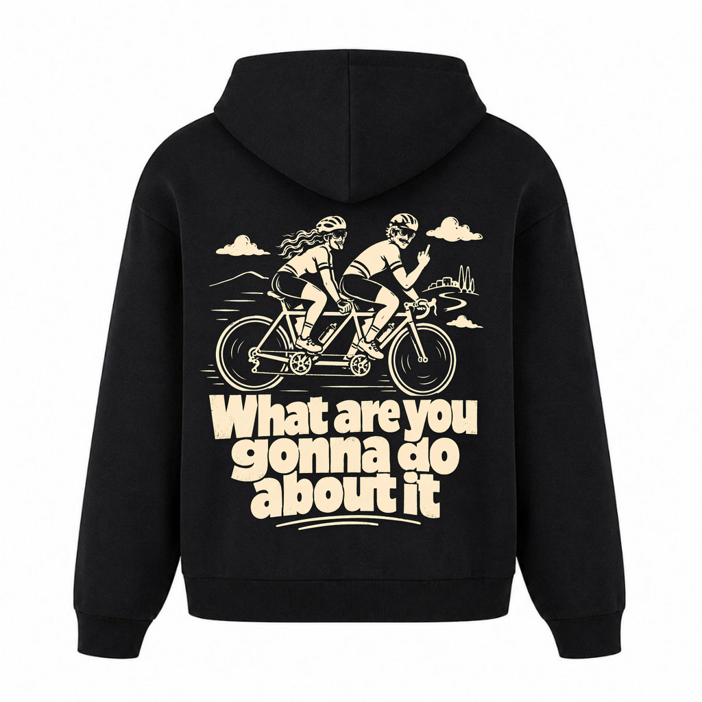 What are you gonna do about it oversized Hoodie - Schwarz - Rueckseite