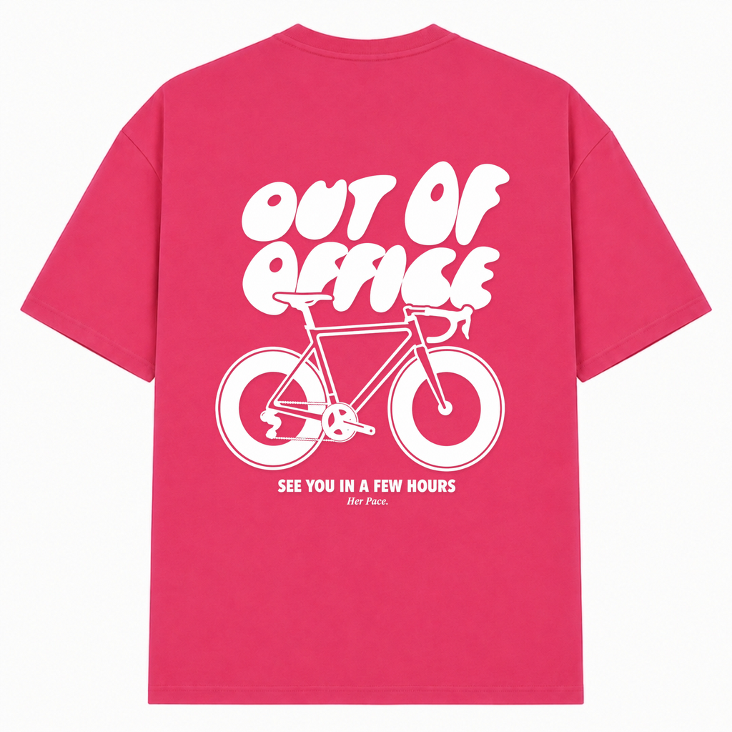 Out of Office Oversized Shirt - Hibiskus Pink - Rueckseite