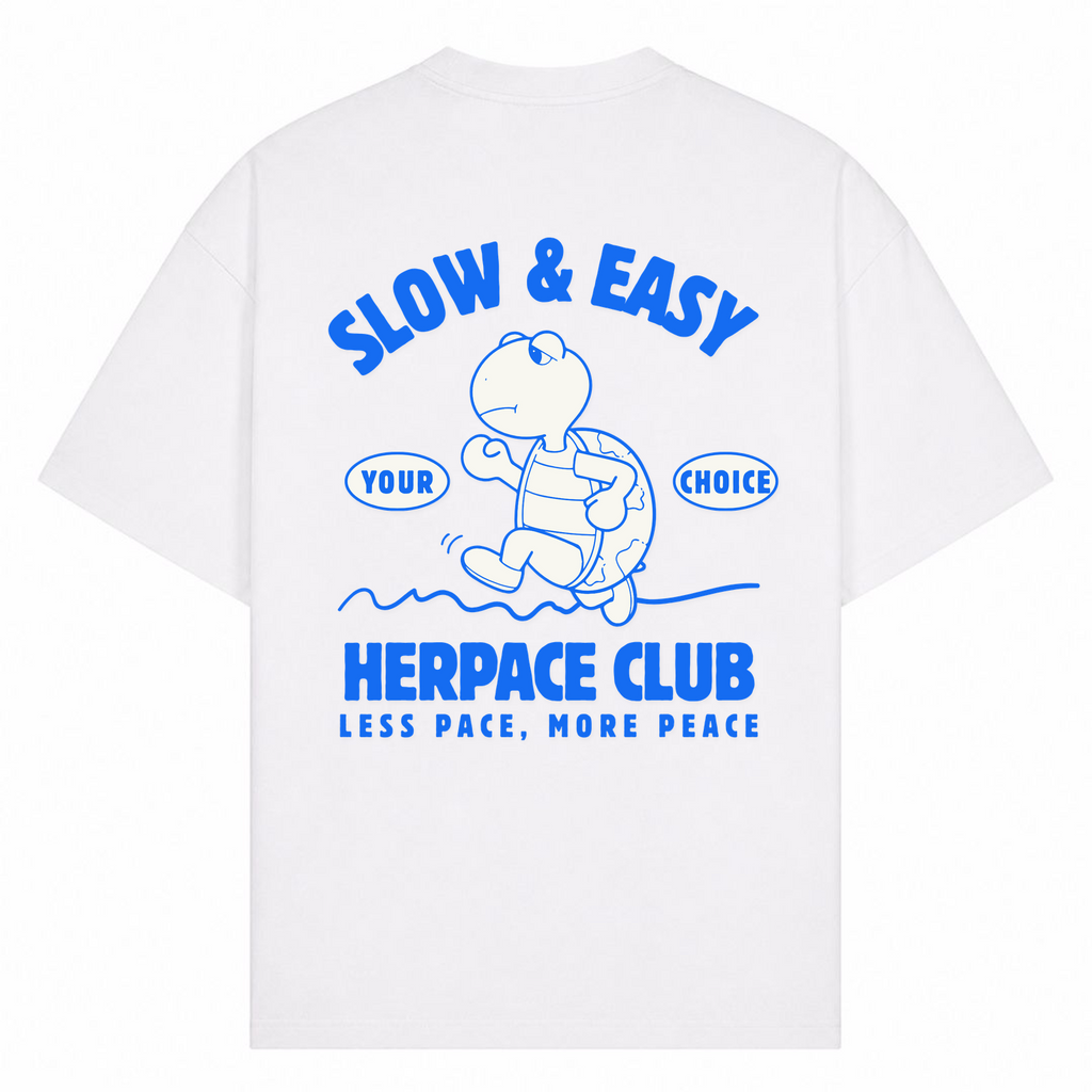 Slow & Easy oversized Shirt - Weiß - Rueckseite