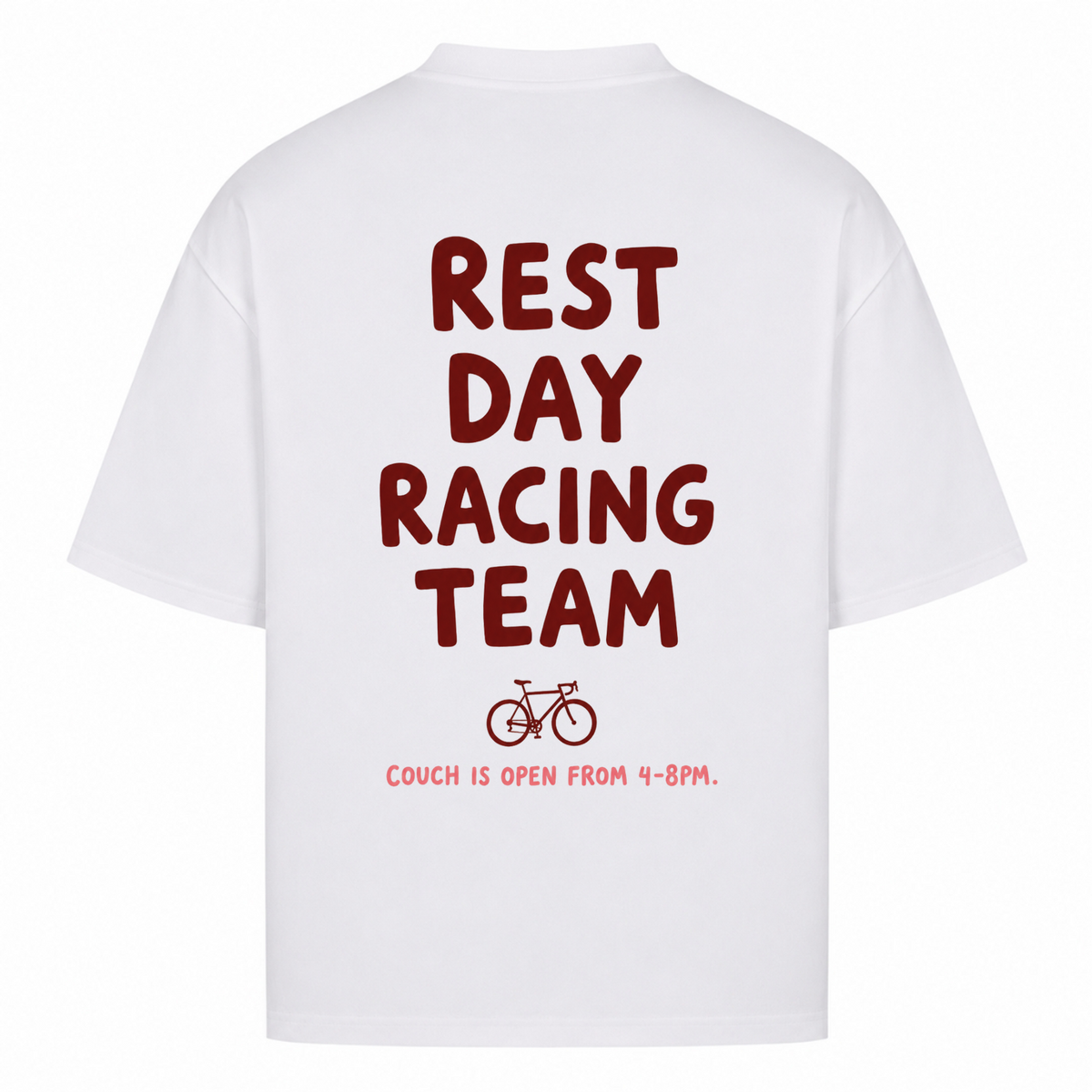 Her Pace Rest Day Racing Team oversized Shirt - White - Rueckseite