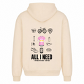 All I Need oversized Hoodie - White Sand - Rueckseite