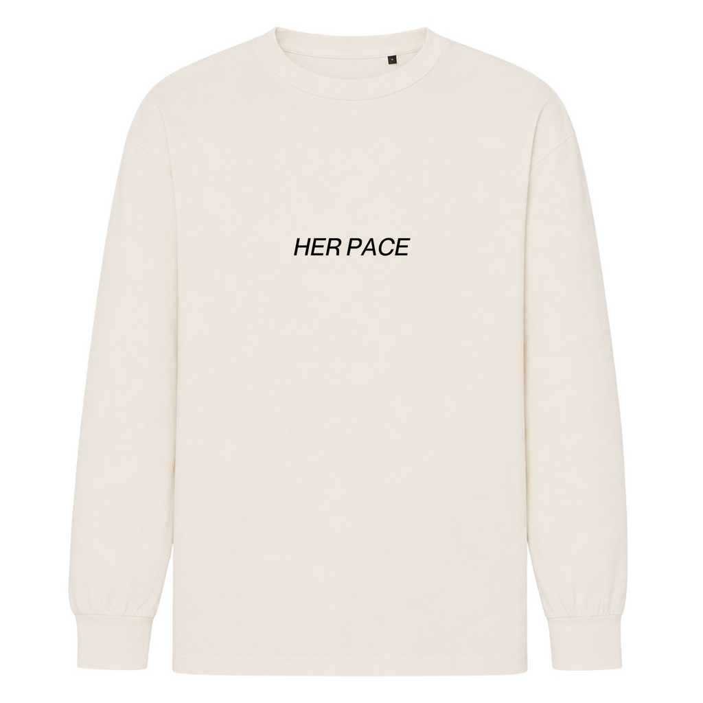 Pace Yourself oversized Longsleeve - Raw