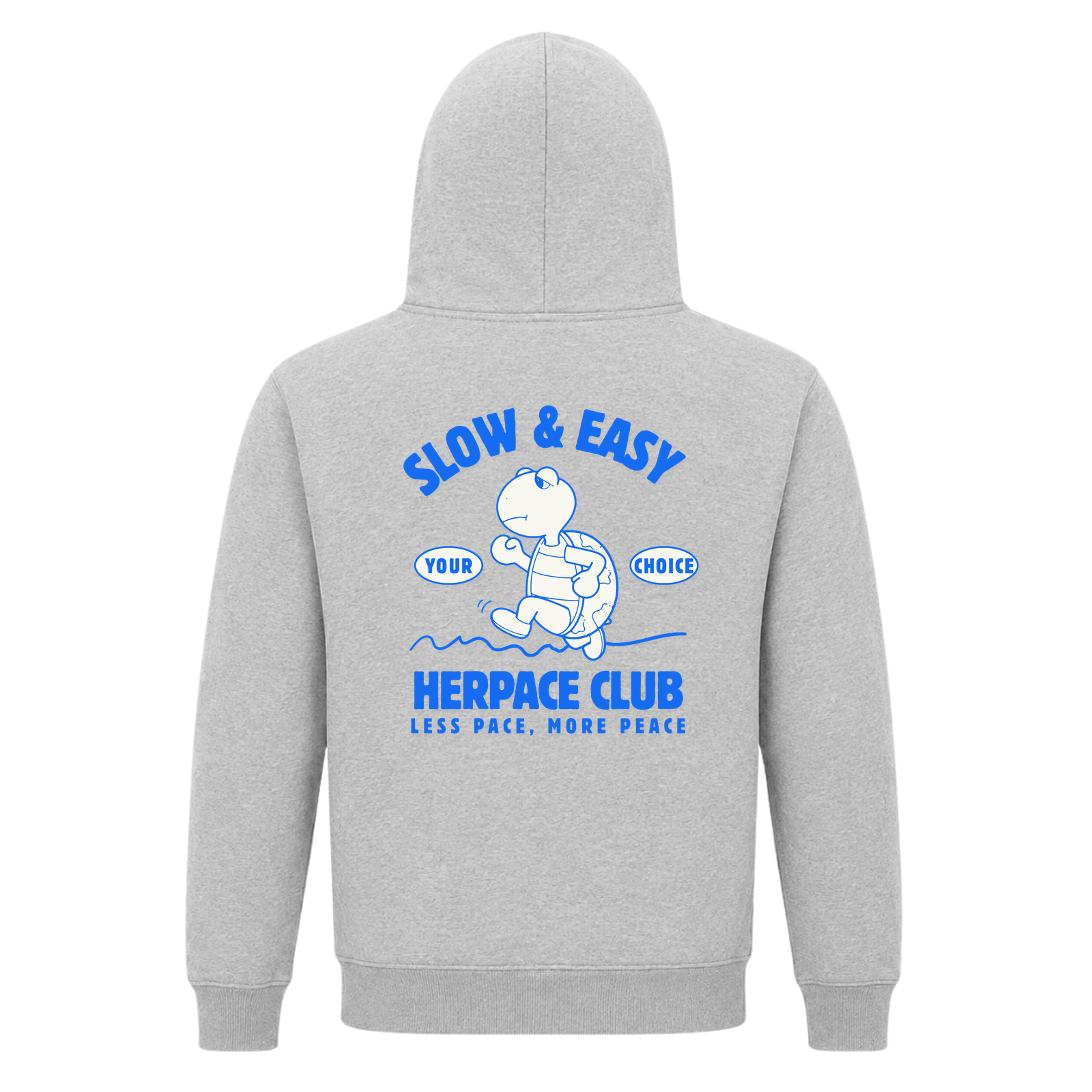 Slow & Easy Hoodie - Grey Melange - Rueckseite